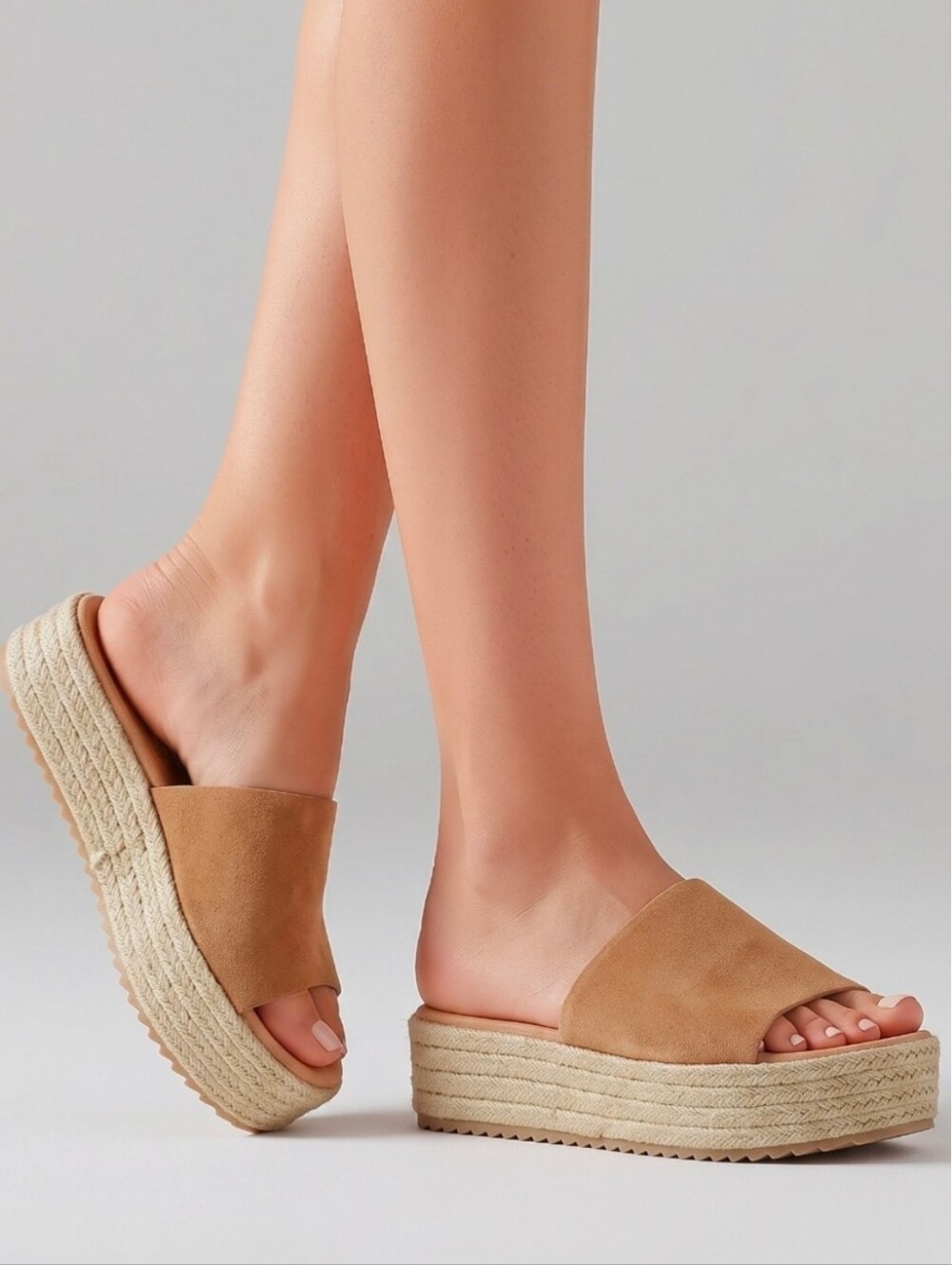 🎀Clearance🎀 NWB COOL BORY BROWNS SUEDE ESPADRILLES platform sandals.